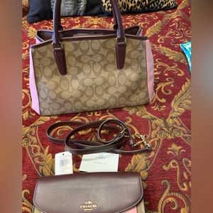 Coach Margot Color Block Bag w Wallet
